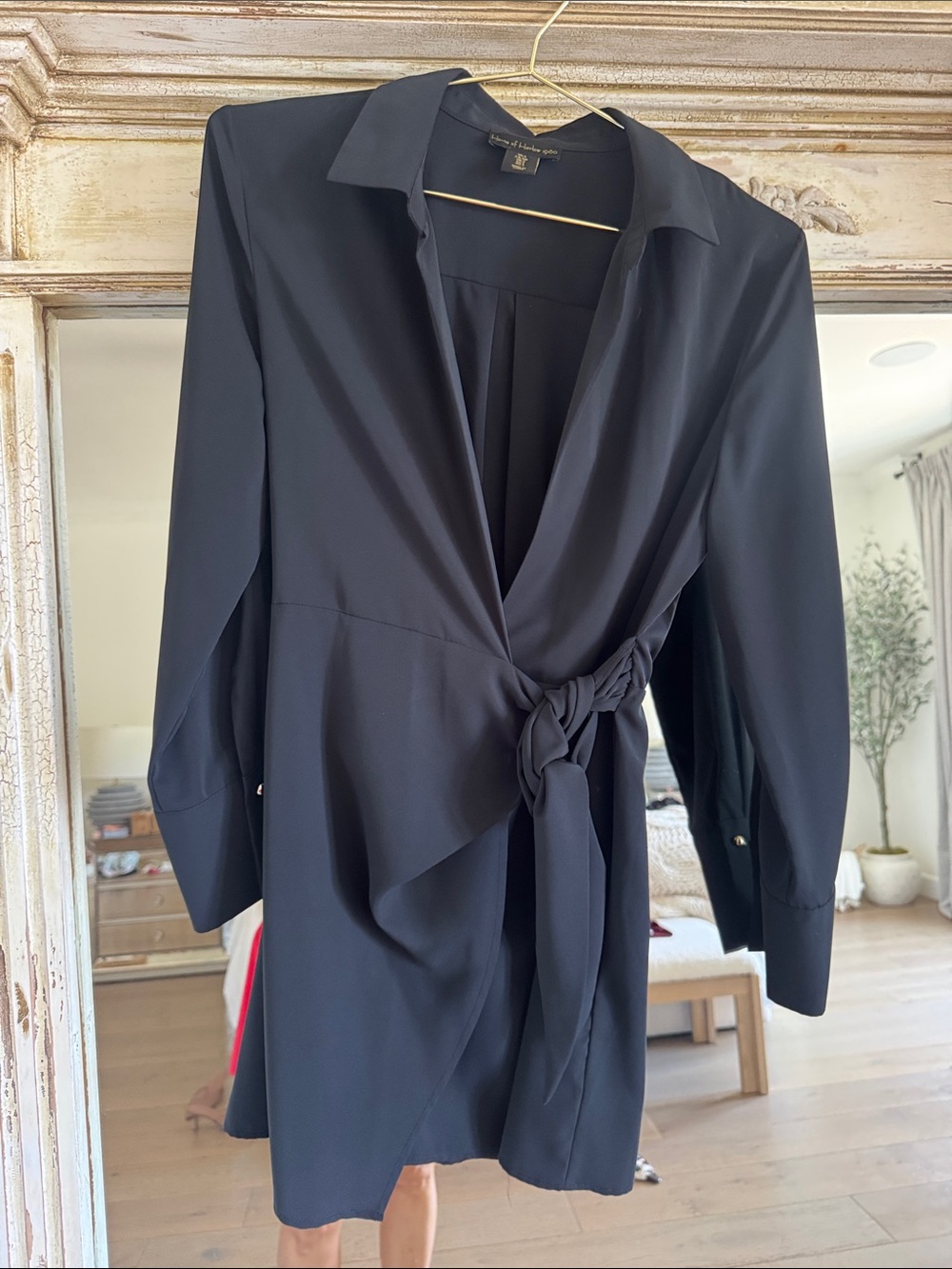 House of Harlow 1960 Black Wrap Blazer with Side Tie